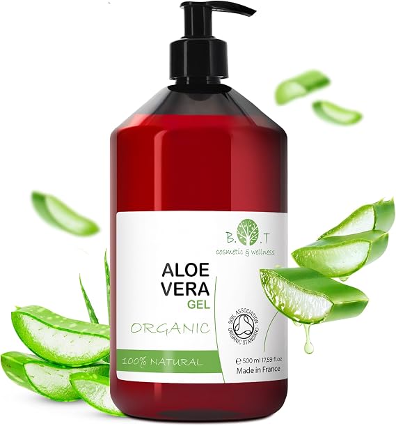 100% Pure Aloe Vera Gel, After Sun Moisturizer, Natural Face & Hair Care, After Shave, Tattoo Aftercare, Anti-Wrinkle & Acne, 500 ml 17.6 fl oz |