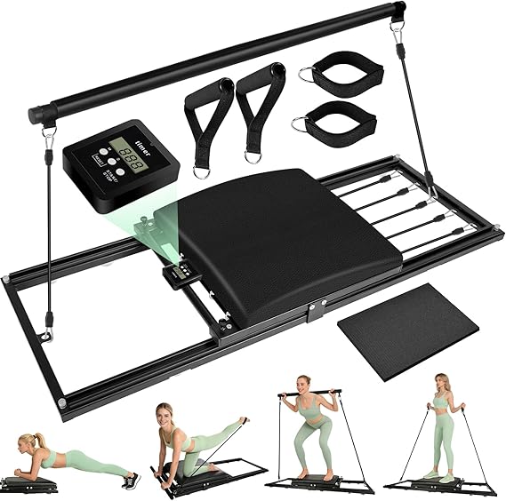 Pilates Board, Foldable Pilates Reformer Set