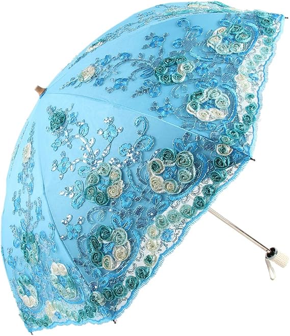 Honeystore Flower Lace Parasols for Wedding Party Lace Bridal Umbrella