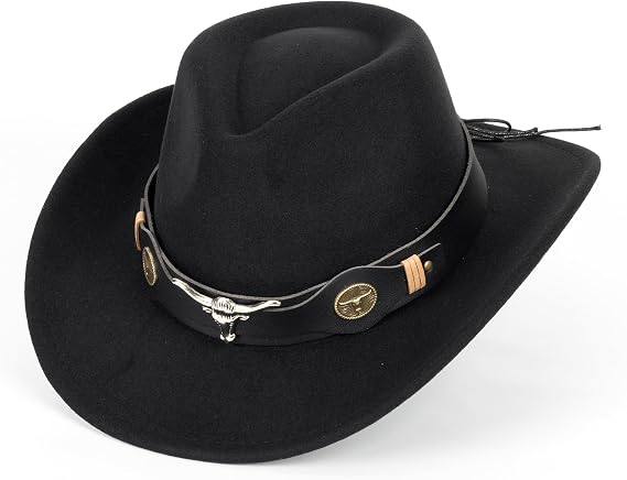 Felt Fedora Western Cowboy Hat for Women Men