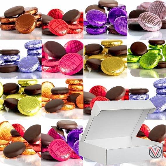 Whittakers Creme Assorted Chocolates Collections With Christmas Box - Variety Colors of Foiled Wrapped Chocolates (250g)
