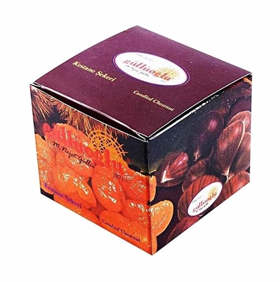 Gulluoglu Candied Chestnut (Marron Glace) in Syrup (Jar), 1.1 lb - 500g, daily fresh shipment from Istanbul/Turkey