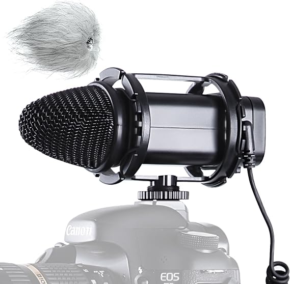 Boya BY-V02 Condenser DSLR Kamera Mikrofonu, standart