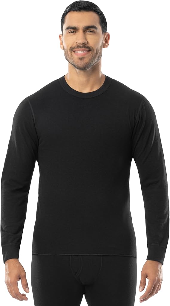 Coldpruf Men's Dual-Layer Thermal Underwear Long Sleeve Crew Top