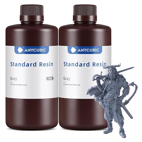 ANYCUBIC 3D Printer Resin Standard 3D Resin, 2KG, Grey