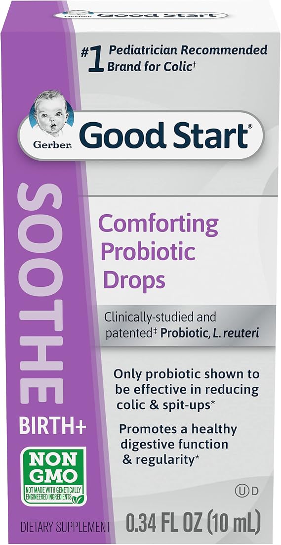 Gerber Good Start Baby Probiotic Drops, Soothe, 0.34 Ounce