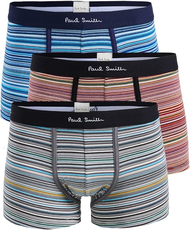 Paul Smith Men's 3 Pack Multi Stripe Trunks
