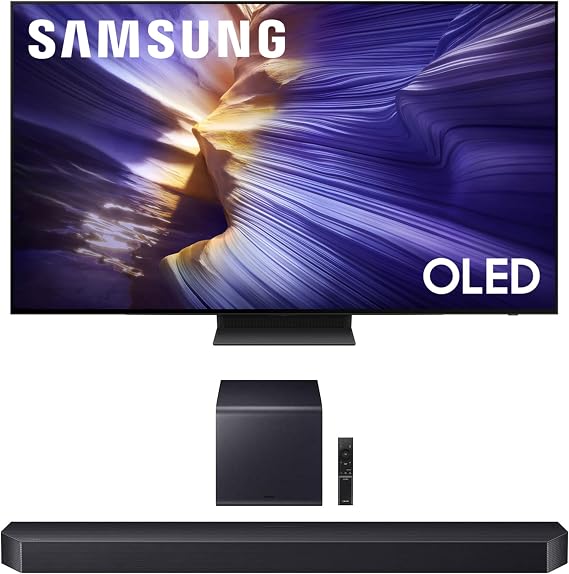 Samsung QN65S90FAFXZA 65 Inch 4K OLED Smart TV with a HW-Q900F Q Series Soundbar 7.1.2 Ch Subwoofer (2025)