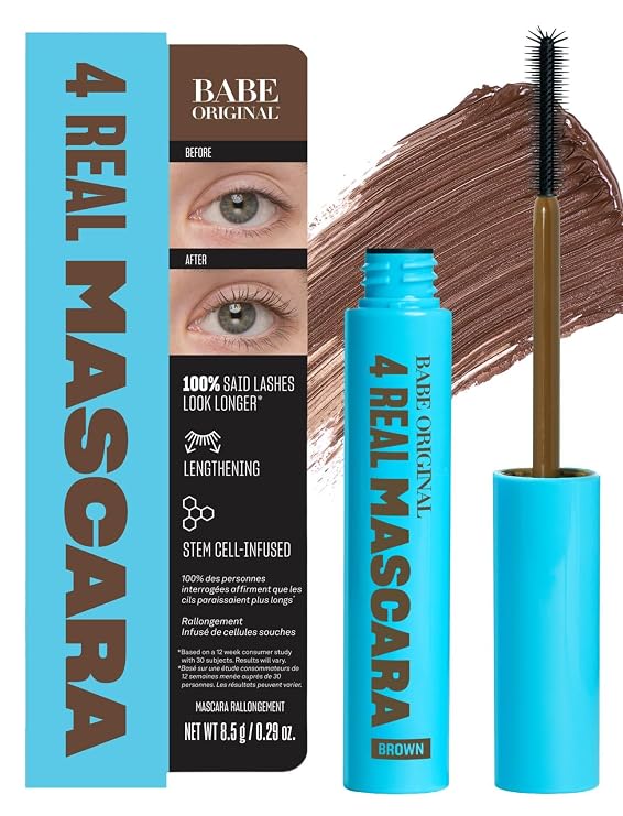 Babe Original 4 Real Mascara for Volume, Length & Lift, Brown