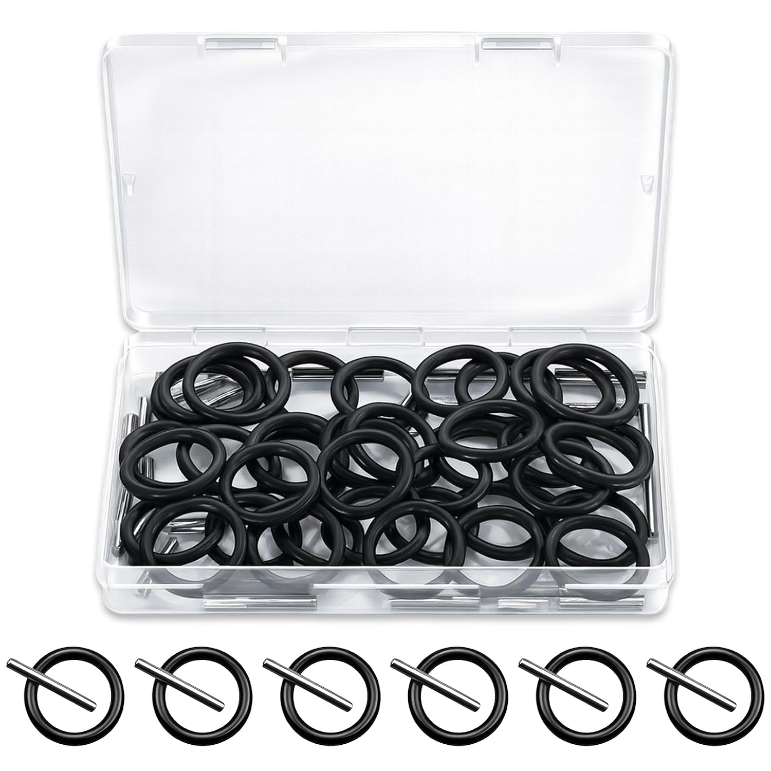 72 Pcs Replacement Pin and O-Ring Set, 4mm Impact Ring and 3x25mm Socket Pins, 1/2" Impact Socket Scaffolders for Impact Socket Scaffolders, Impact Wrench, Pressure Washer (36 Pairs)