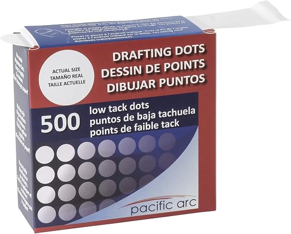Pacific Arc Professional Blank Drafting Dots 7/8", Roll of 500 Dots per Box