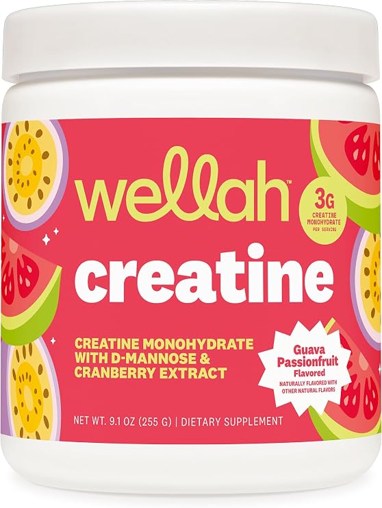 Wellah Creatine for Women (Guava Passionfruit) 50 Servings, 3g Per Serving