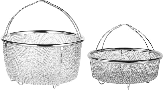 Portable Kitchen Steamer Multi-Function Stainless Steel Fried Noodles Drainer Basket Steamer