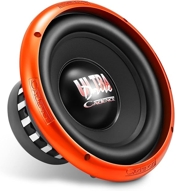 Cadence 8 Inch Car Subwoofer, High Performance 500 Watts Dual 2 Ohm 2 Inch Black Aluminium 4 Layer Voice Coil, Ultra Drive Series Car Audio Woofer UD8D2, Single