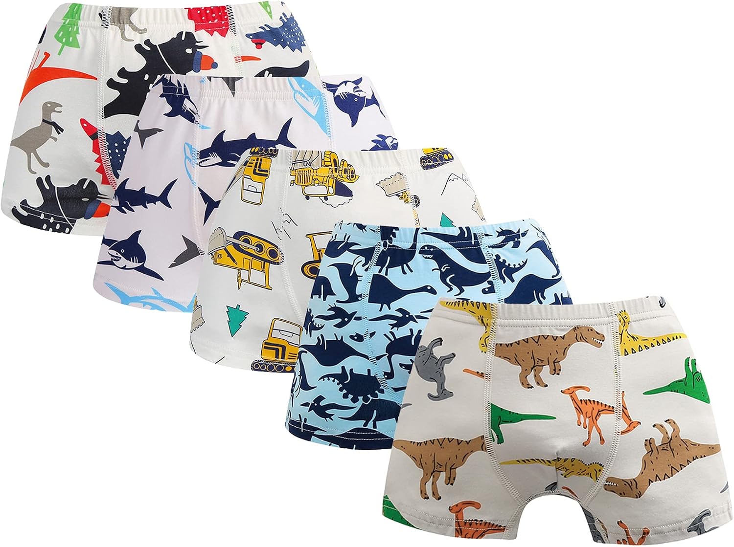 Toddler Boys Underwear Little Boys Soft Cotton Underwear –Dinosaurs Breathable Boy Shorts Underwear and Boxer Briefs for Boys