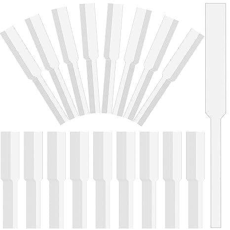 200Pcs Disposable Perfume Test Strips,Fragrance Tester Strips Fragrance Blotter Strips Scented Cards Essential Oil Diffuser Strip,Used to Test Fragrance of Perfume Essential Oil(White)