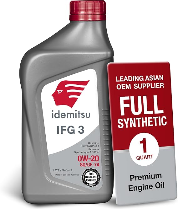 Idemitsu IFG3 0W-20 SP/GF-7A Full Synthetic Motor Oil 1 Quart | Leading Asian OEM Supplier | Full Synthetic SP/GF-7A | For Gasoline Engines