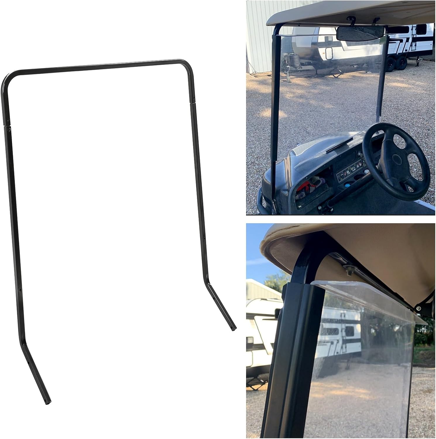 HECASA Front Roof Top Strut Support Brackets Compatible with 1994-2013 EZGO Golf Cart MedalistTXT