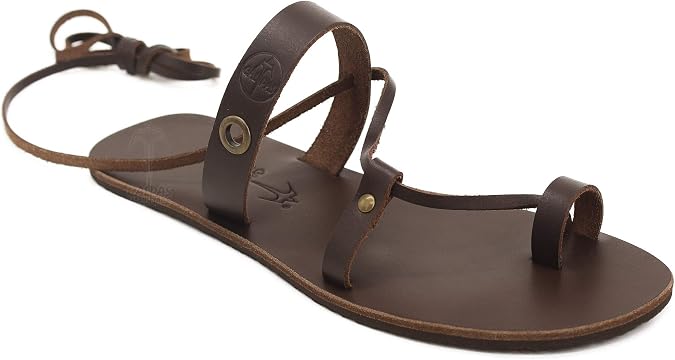 Barefoot Leather Flat Sandals/Minimalist Men Sandals/Flexible Soles Sandals - OLLANTA