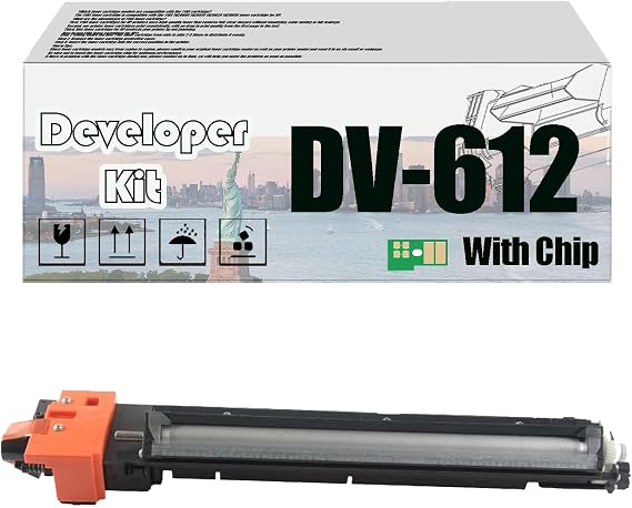 DV-612 DV612 Developer Kit, Compatible for Konica Minolta Bizhub C452 C552 C552DS C652 C652DS PrintersHigh Print Volume with Chip 1 pcs