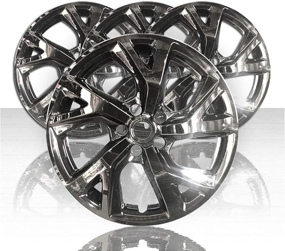 Set of 4 18" Wheel Skins for Chevy Equinox 2018-2021 - Chrome | Designed for Exact Fit to Pictured Factory Wheel