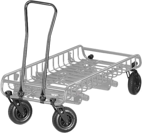 Yakima EXO WarriorWheels Sturdy Heavy Duty Cargo Basket Cart Kit Connects to the EXO GearWarrior Roll up to 110 Pounds with Easy to Grab Handle, Black