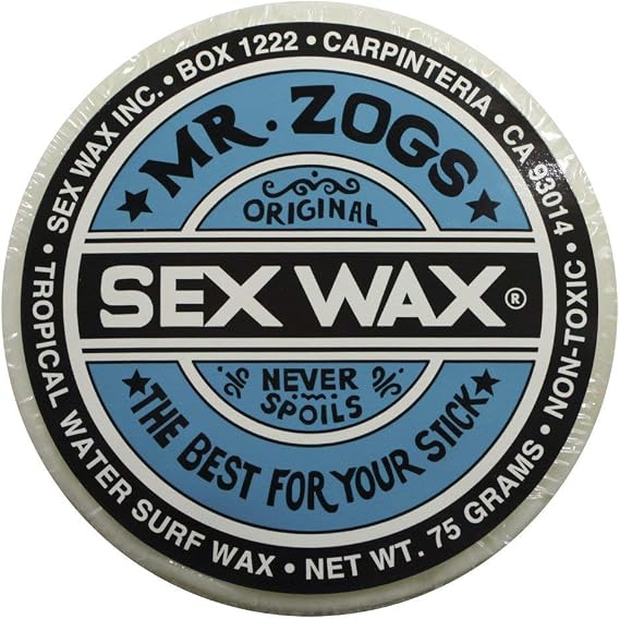 Mr Zogs Original Sexwax - Tropical Water Temperature Coconut Scented Surfboard Wax (2.64 Ounce) For Surfboard Deck Protection