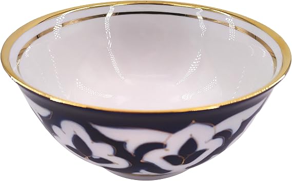 Popular Blue Uzbek Cotton Pattern Pakhta Ceramic Bowl 500 ml 16.9 oz Uzbekistan Ceramics  Free Popular Uzbek Recipe Ebooks