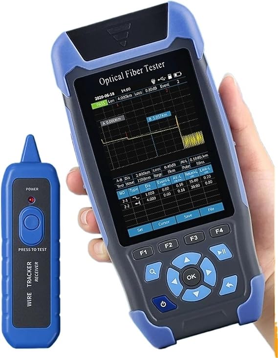 OTDR 60KM Optical Time Domain Reflectometer 1310/1550nm 24/22dB Fiber Optic Cable Tester Built-in VFL OPM OLS(AUA900A)