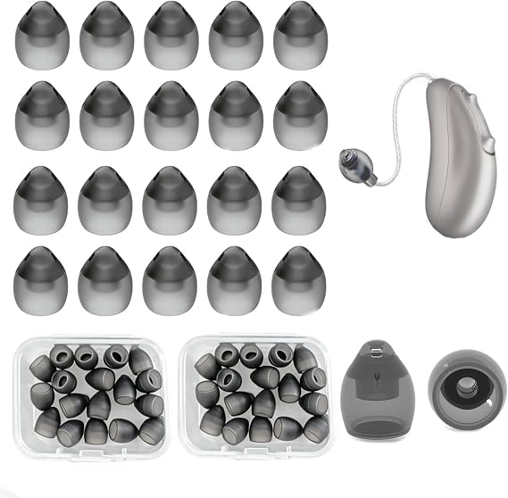 20-Pack for Phonak Hearing Aid Domes, Small Size for Phonak Vented 4.0 Domes for Daily Hearing Aid Maintenance,Comfortable Silicone Ear Tips for Phonak Accessory