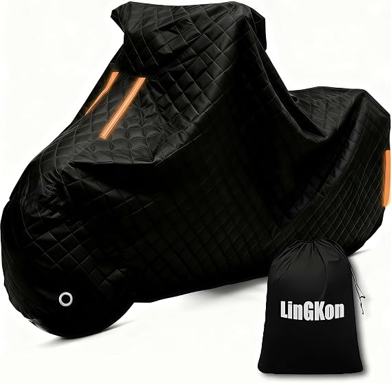 Hail Proof Waterproof Motorcycle Cover for Honda Super Cub 110 Heavy Duty Motorbike Cover丨for Electric Bikes Mopeds & Mobility Scooters Rain
