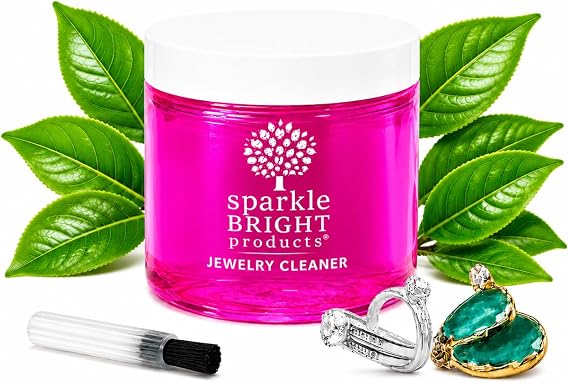 Sparkle Bright Jewelry Cleaner - Jewelry Cleaning Solution, 4oz. Jar