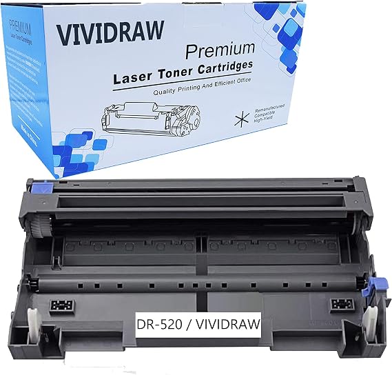 VIVIDRAW Compatible DR 620 DR 520 Replacement for Brother DR520 DR620 Drum Unit Use with TN580 TN650, for Brother HL-5250DN HL-5340D MFC-8890DW MFC-8860DN MFC-8480DN HL-5370DWT HL-5240 MFC-8460N