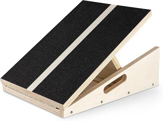 Adjustable Wooden Slant Board, 5 Angles (1535) for Safe Stretching, Squats & Rehab Anti-Slip top & Base, Durable 10-Layer Wood, Supports up to 400lbs for Home Gym & Recovery use