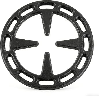 4.75-Inch Gas Ring Reducer, Cast Iron, Bottom Uniform Heating, for Pans, Coffee Pots, Teapot, Omelet Pan