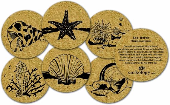 Corkology Marine Life Cork Coaster Set