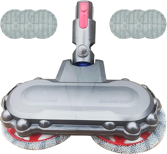 Wet Mop Head Attachment for Dyson v15 v7 v8 v10 v11, Hardwood Floor Mopping Cleaning for sv10 sv11 sv12 sv14 Vacuum Replacement with 6 Pads, NOTE: v10 slim,v12,sv18/Ball NOT Compatible