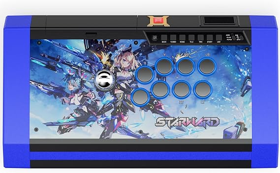 Qanba Q3 Obsidian Arcade Joystick StarWard Edition クァンバ Q3 オブシディアン アーケード ジョイスティック 星の翼 エディション PC対応 ゲーム限定テーマ 背景 ネームカード キャラクター ステッカー 特典 Q3MF-SW