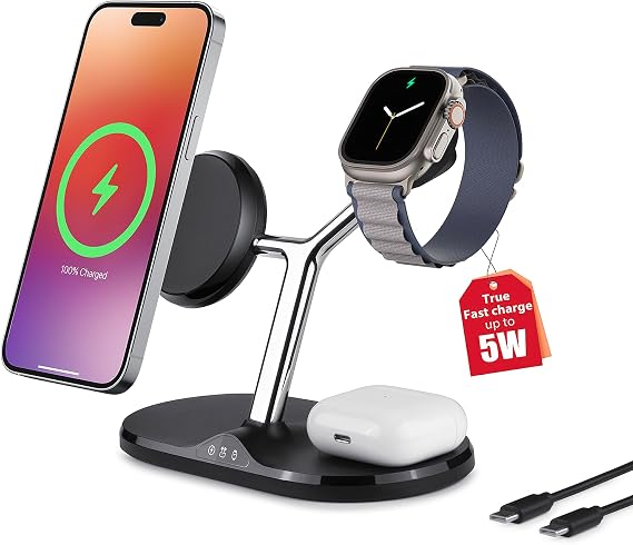 3 in 1 Wireless Charging Station for Apple Devices with MagSafe