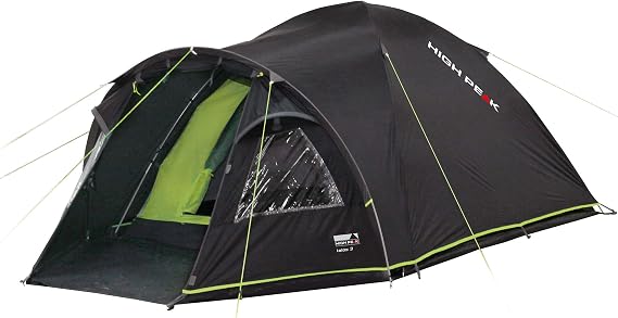 High Peak Talos 3 Kişilik Çadır Yetişkin, Siyah, Tek Beden