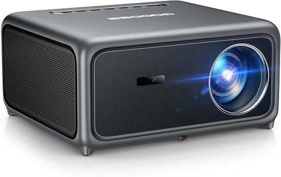 GooDee 4K Smart Projector with 5G WiFi 6 & Bluetooth, ToF AI Auto Focus | UHD Projector, Auto Keystone MEMC, Built-in Streaming Apps, Dolby Audio Home Theater for Outdoor Movie Night & Bedroom Cinema