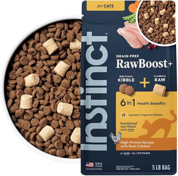 Instinct RawBoost, Dry Cat Food + Freeze Dried, Real Chicken, 5 lb. Bag