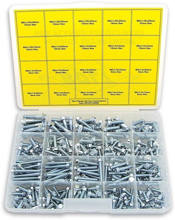 Bolt Motorcycle Hardware (SVCFLANGE) Hex Flange Service Assortment