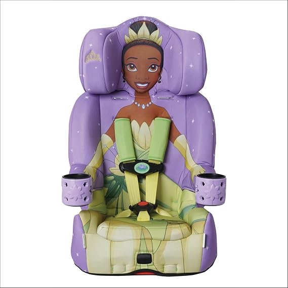 KidsEmbrace 2-in-1 Car Seat | Forward-Facing Harness (26.565 lbs) & Booster Mode (40100 lbs) | Latch | Premium Fit with Multi-Position Headrest, Harness & Recline - Disney Tiana
