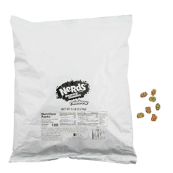 5 lbs. Bulk 1200 piece Nerds Gummy Clusters Rainbow Chewy Candies