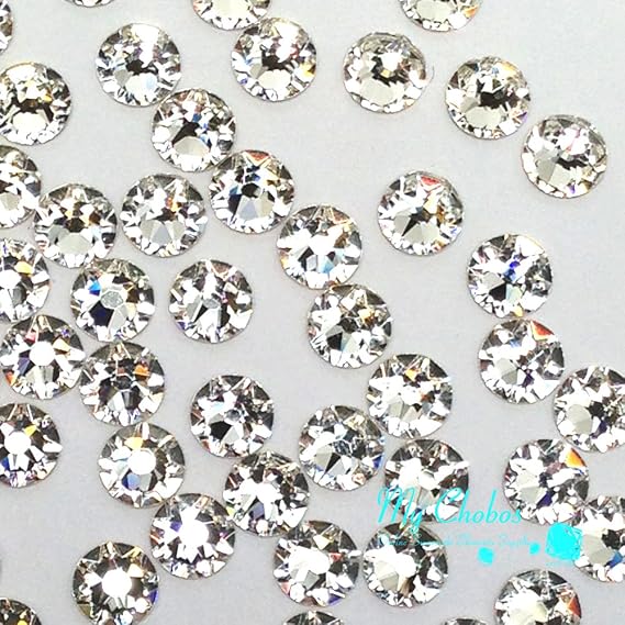 720 pcs Crystal (001) Clear Swarovski 2088 XIRIUS 16ss Flat Backs 4mm SS16 | Round Rhinestones gems DIY Deco Bling Foiled backing No-Hotfix Nail art Made in Austria