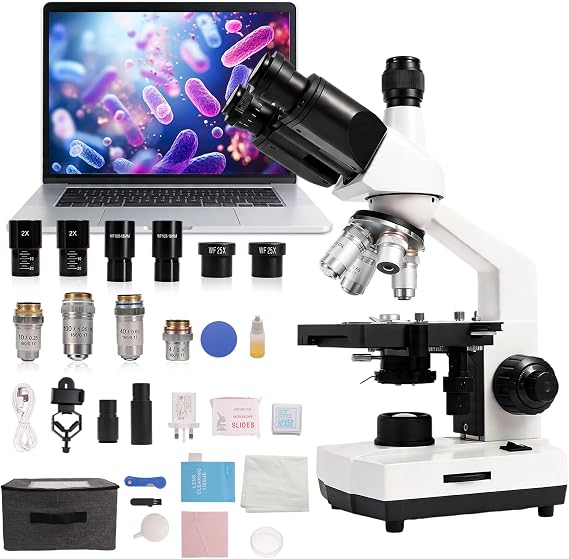 SWIFT SW320T Trinocular Microscope with 2MP Camera, Carrying Case