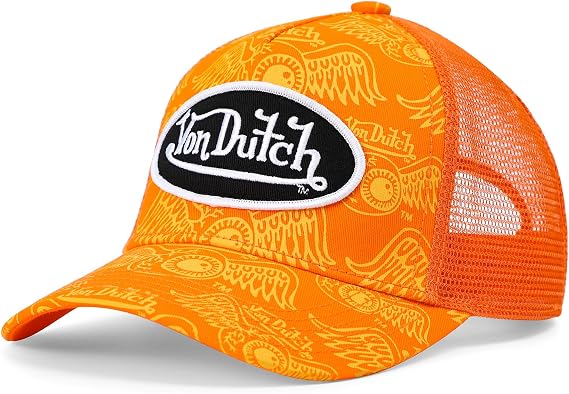 Von Dutch Kids Trucker Hat Jax Collection | Adjustable Mesh Snapback with Logo & Printed Front Designs