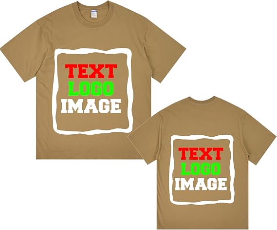 Custom Crewneck Tee Shirt Add Text Image Short Top Cotton Regular TshirtMan Work Shirt