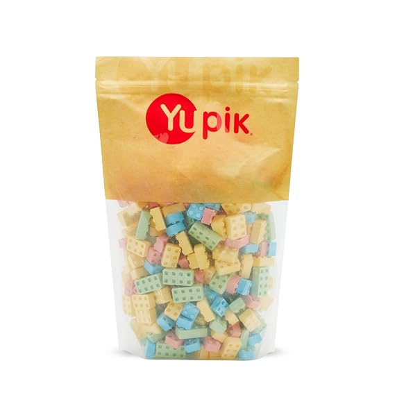 Yupik Candy Blox, 2.2 lb (35.2 oz), Pressed Candies, Gluten-Free, Kosher, Fruity Flavors, Brick-Shaped Treats, Candy Machine Refills, Fun & Nostalgic, Delicious Snacks, Ideal for Gifting & Holidays